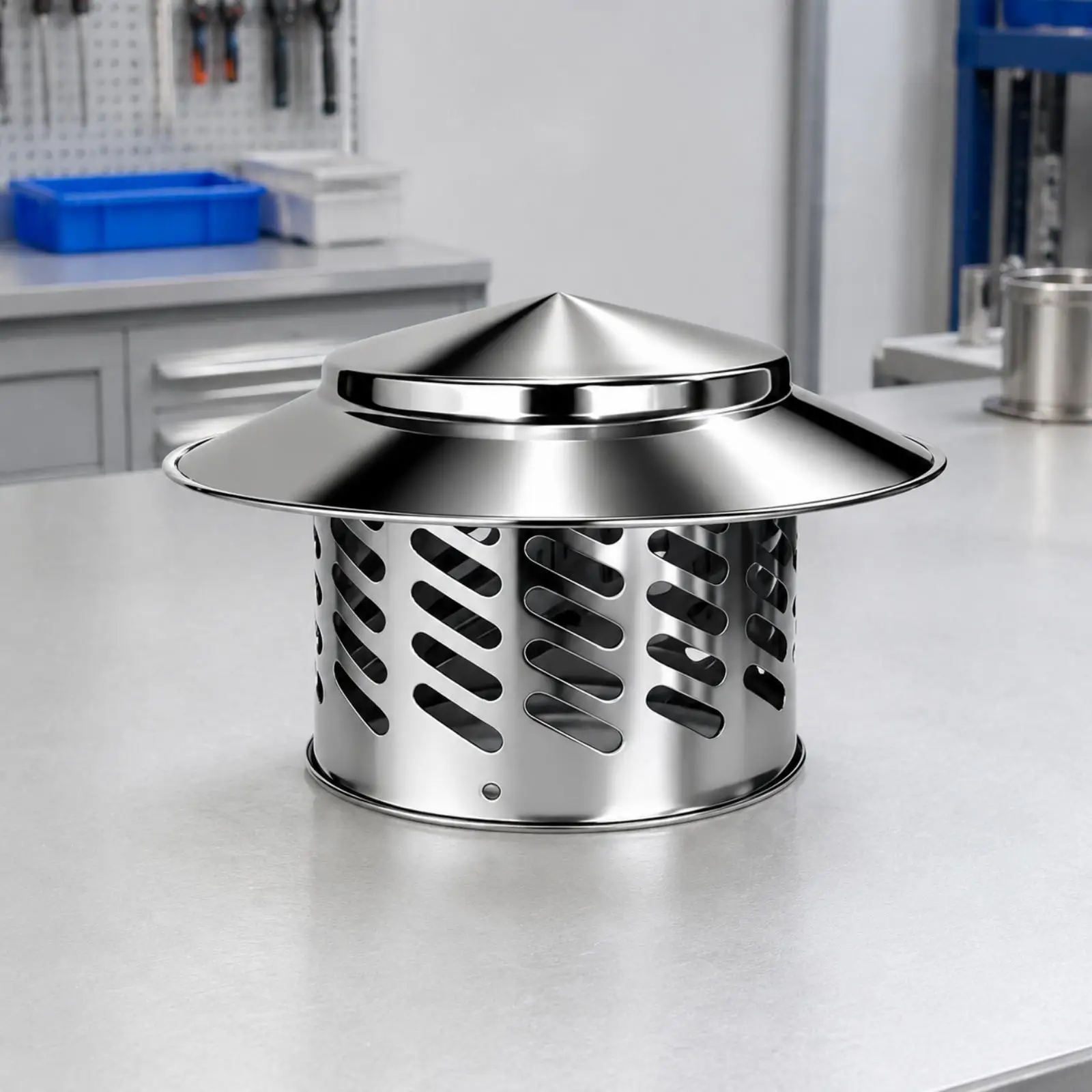 Stainless Steel Chimney Rain Cover Weather-Resistant 18/8 Stainless Steel Stainless Steel Chimney Cap Rainproof for Basement