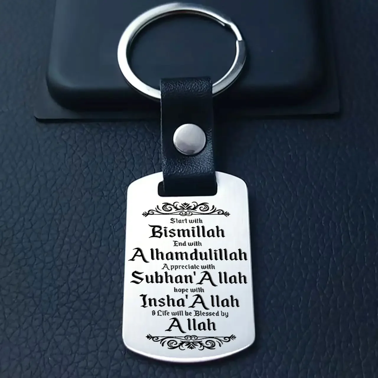 Inspirational Islamic Blessing Keychains - Stainless Steel, Perfect Gift for Friends & Family