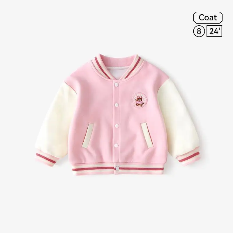 2025novos meninos e meninasOuterwear primavera outono roupas uniformes tendência Casual Outfit bonito manga longa jaqueta de beisebol dos desenhos animados