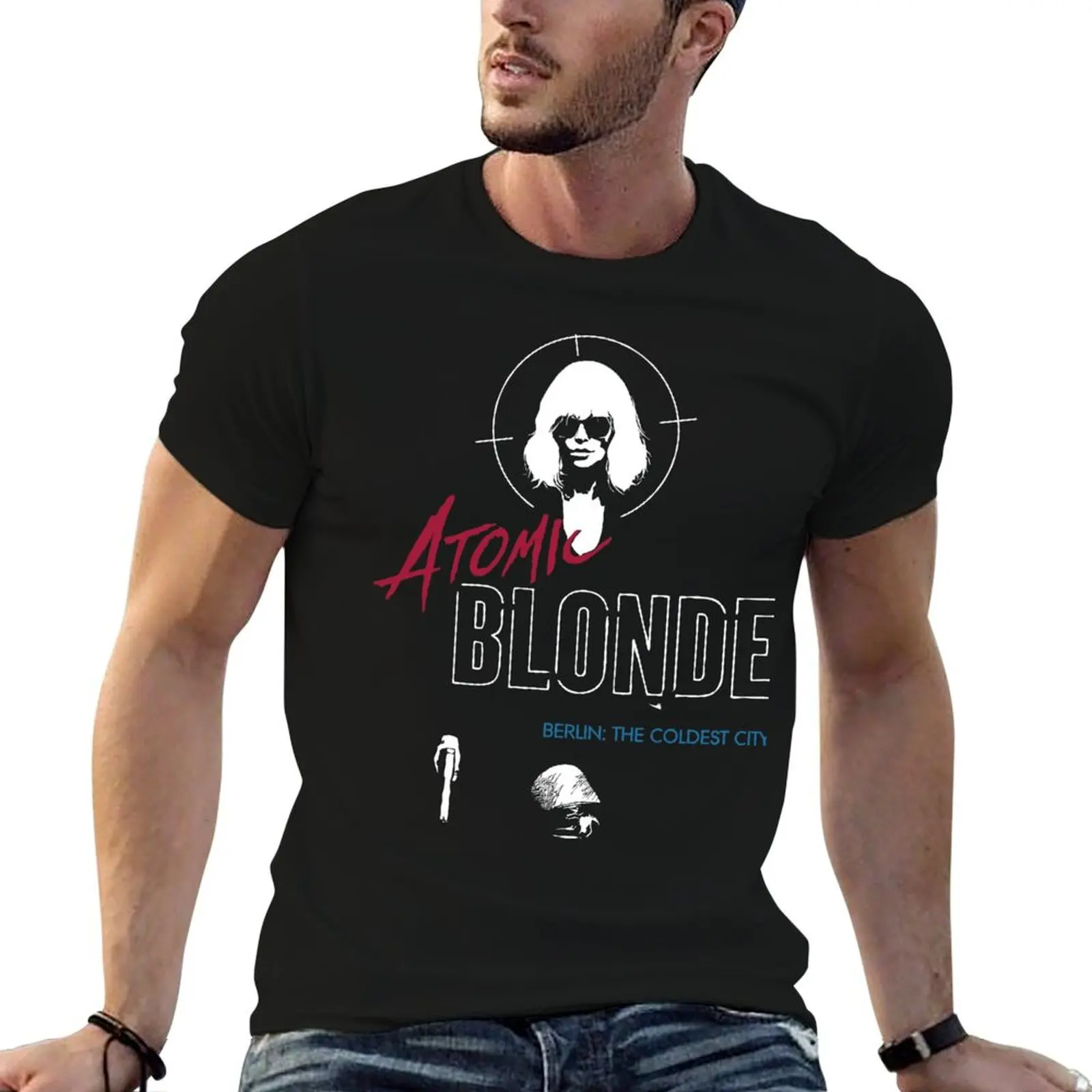 Atomic Blonde 3 Colour T-Shirt Relaxed Casual Short Sleeve Tee