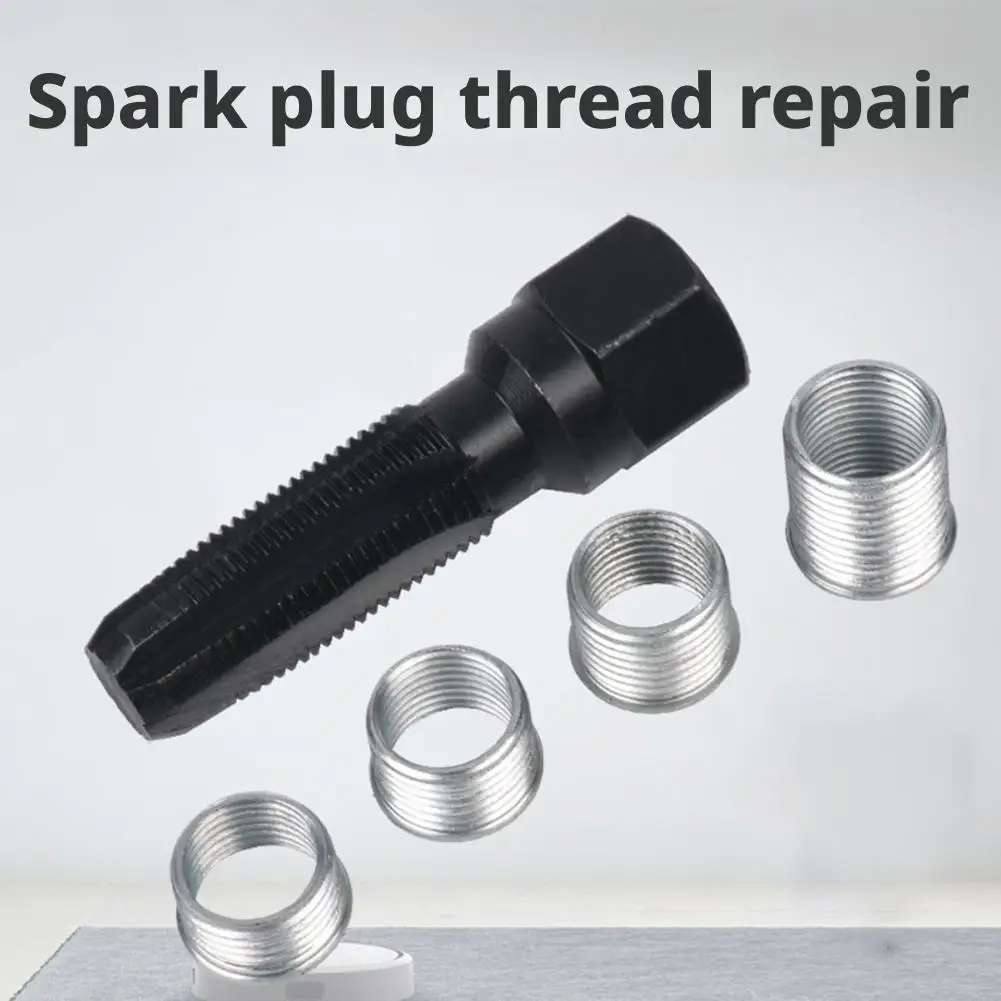 

14 мм автомобильный кран головки блока цилиндров, свеча зажигания, набор инструментов для ремонта спиральной резьбы, втулка отверстия свечи зажигания для запасных частей G1J7