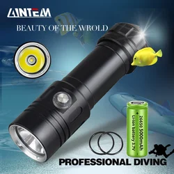 Ipx8 Waterdichte Onderwater Lantaarn 100M L2 Led Duiken Zaklamp Power 5000lm 4Mode Duiklicht Door 5000Mah 26650 Batterij