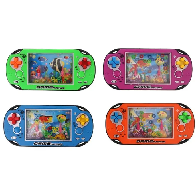 Retro Water Ring Game Machine Child Handheld Game Machine Water Circle Ring Toss Squeeze Toy Parent-Child Interactive Toys