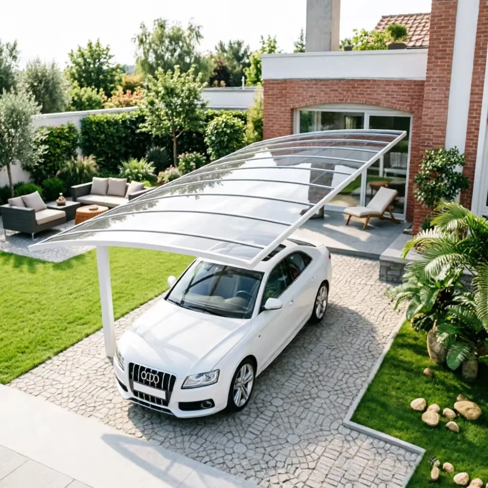 Custom Size & Color Modern Aluminum Carport, High‑Quality UV‑Resistant Waterproof Canopy, Easy Assembly Home Car Shelter