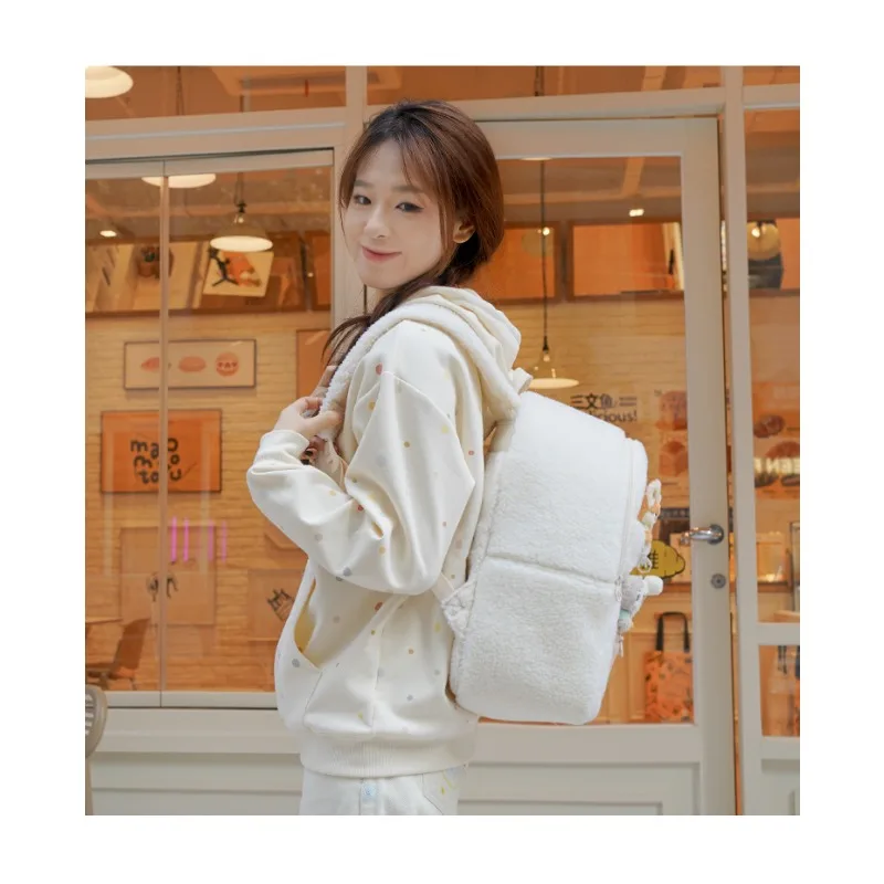 Ultra-Soft Plush Multi-Pocket Large Capacity Design Autumn Winter Travel Judy Nick Backpack Gift for Women Kawaii 2025 Trending