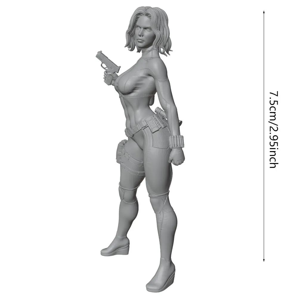 Figura resina pelo corto sin pintar para juegos de rol y coleccionismo - imagen 5