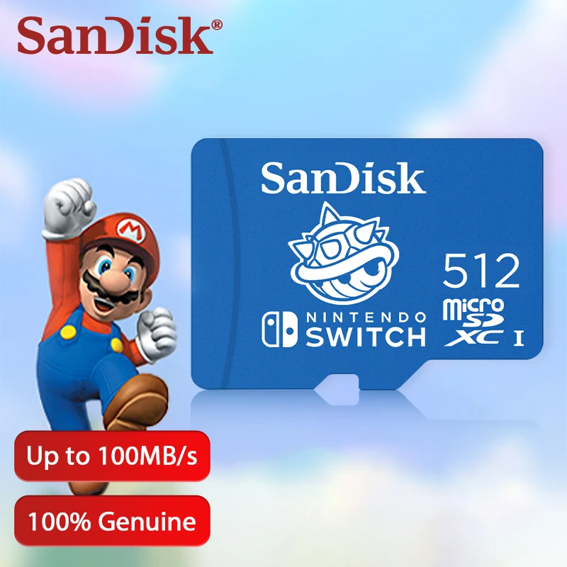

SanDisk Micro SD Card Game Storage microSDXC Card for Nintendo Switch 64GB 128GB 256GB 512GB Up to 100Mb/s 4K Ultra HD TF Card