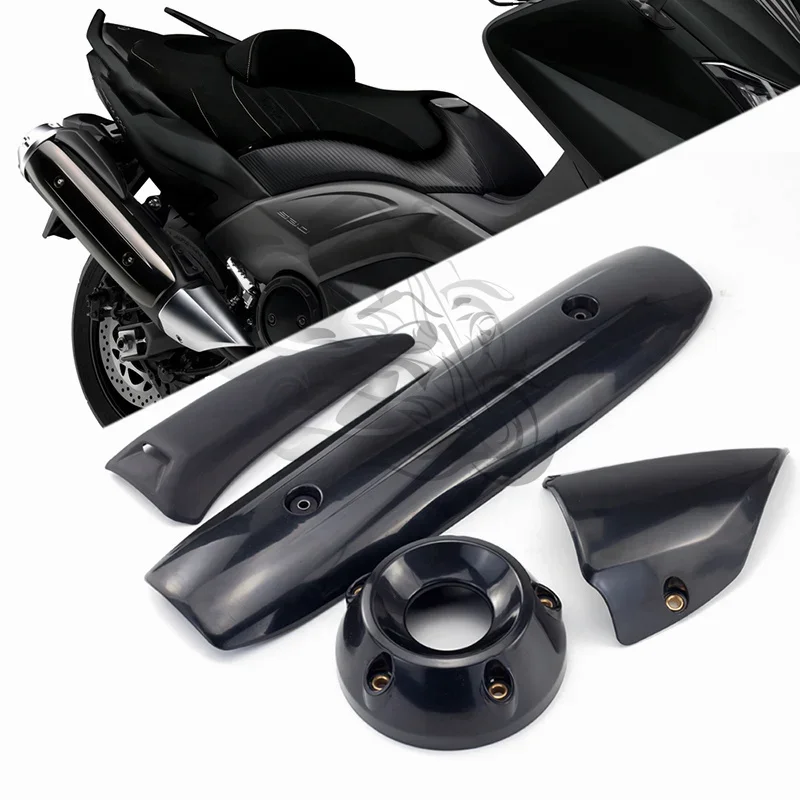 Motorcycle Exhaust Pipe Cover Cowl for YAMAHA TMAX530 T-MAX530 2012 - 2016 Protector Heat Shield Guard TMAX 530 2013 2014 2015