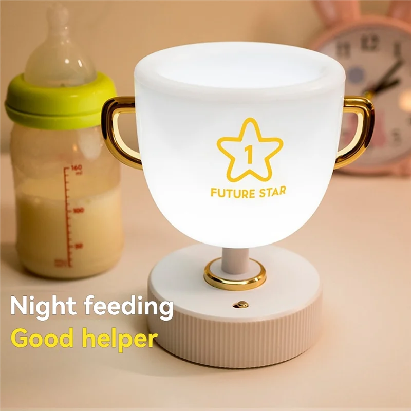 ABMH-LED Children's Trophy Lamp Learning Pen Holder Children's Bedroom Bedside Lamp Birthday Gift Night Light