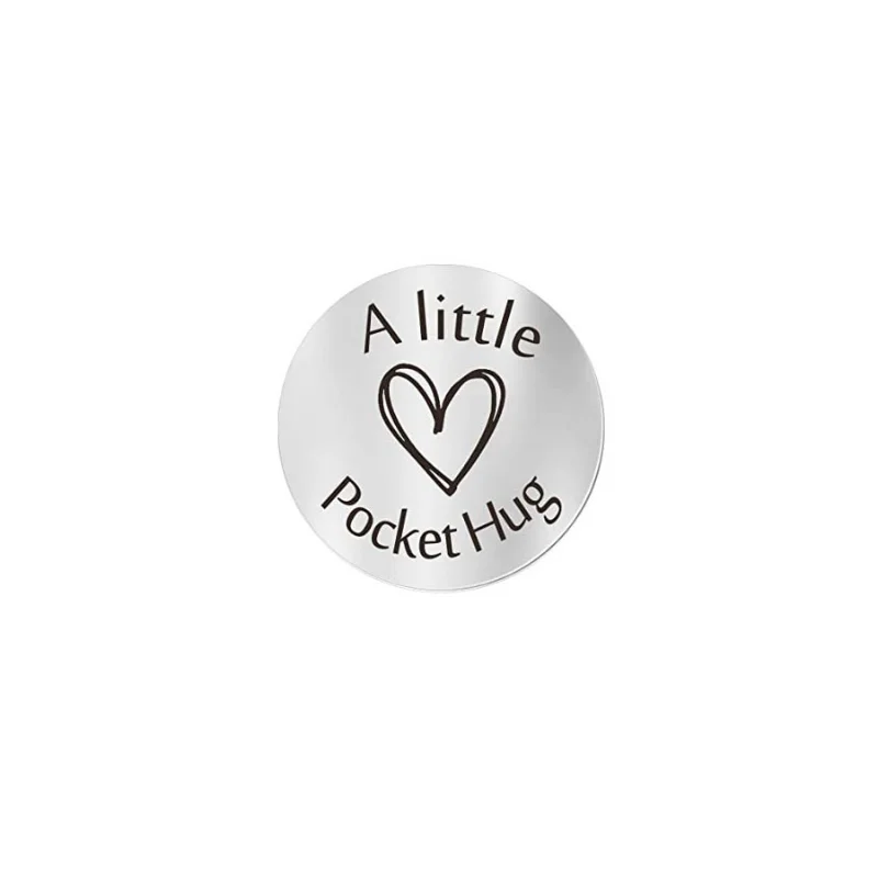 1PC Pocket Hug Token I Love You Long Distance Gifts Stainless Steel Double Sided Keychain