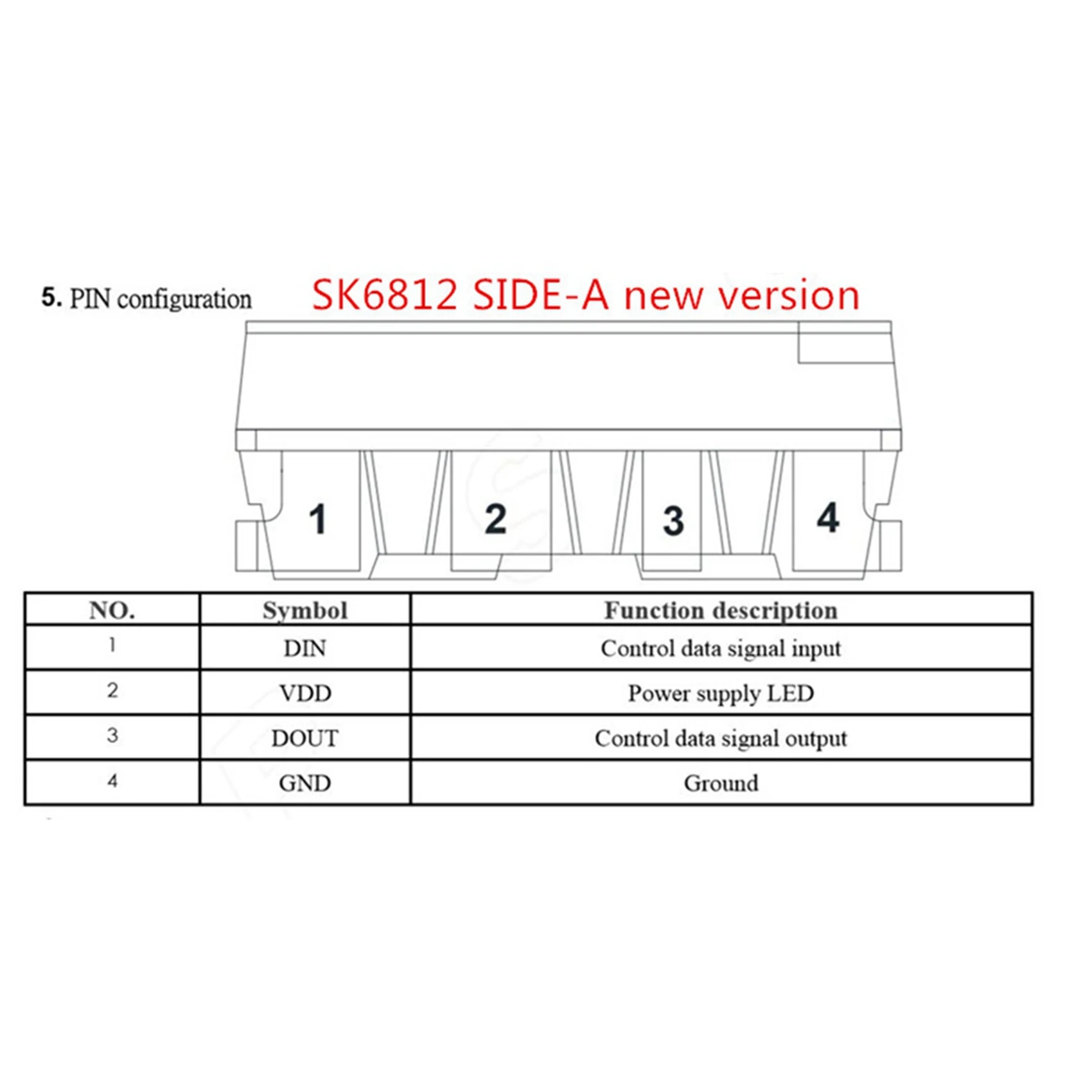 AB13-600Pcs SK6812 SIDE-A SK6812 IC In LED Chip Side Lighting SMD 4020 RGB For Strip Display Screen Individually Addressable