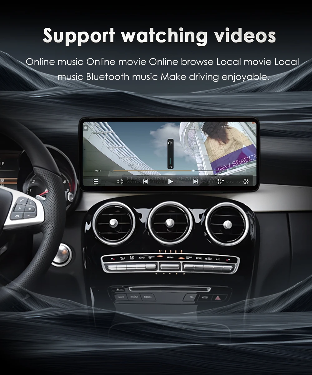 Kabelloses Carplay für Mercedes Benz E-Klasse W212 2009-2015 Android 16 Autoradio Video DSP Stereo GPS QLED Touchscreen 4G WiFi BT – Detail 17