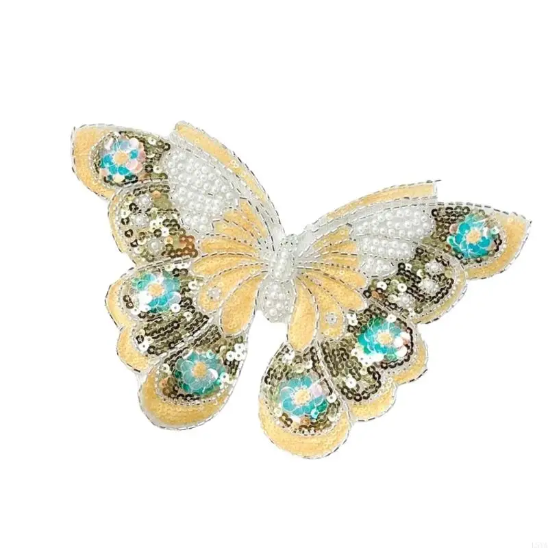 L5YA Glittering Pearlescent Butterfly Fabric Design For Bag Embellishment And Home Decoration Safe Craft Project