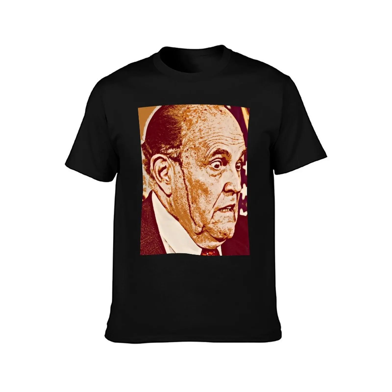 Rudy GiulianiDripping Hair Dye T-Shirt, Summer Casual Cotton Tee, Oversized Streetwear Tops, Vintage Graphic Print, 100% Cotton