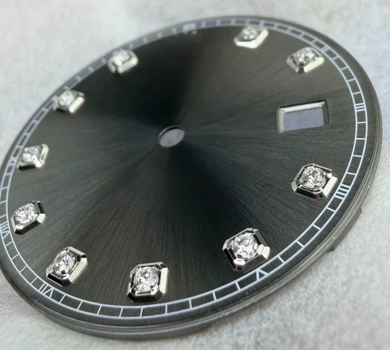 NF Order VS factory 126334 41mm gray Watch dial diamond disc compatible with 3235 movement