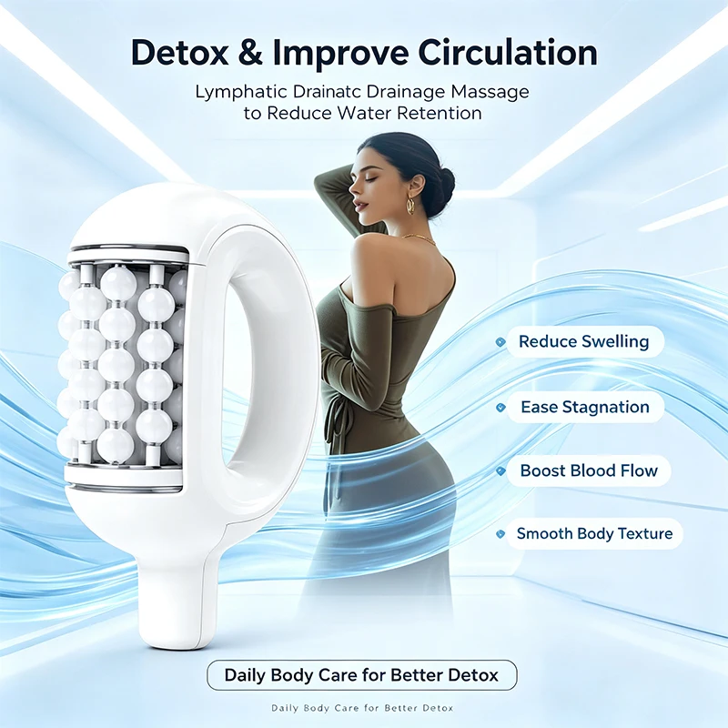 Newest 3rd Handheld Roller Device Compressed Micro Vibration Therapy Machine Whole Body Lymphatic Drainage Cellulite Reduction