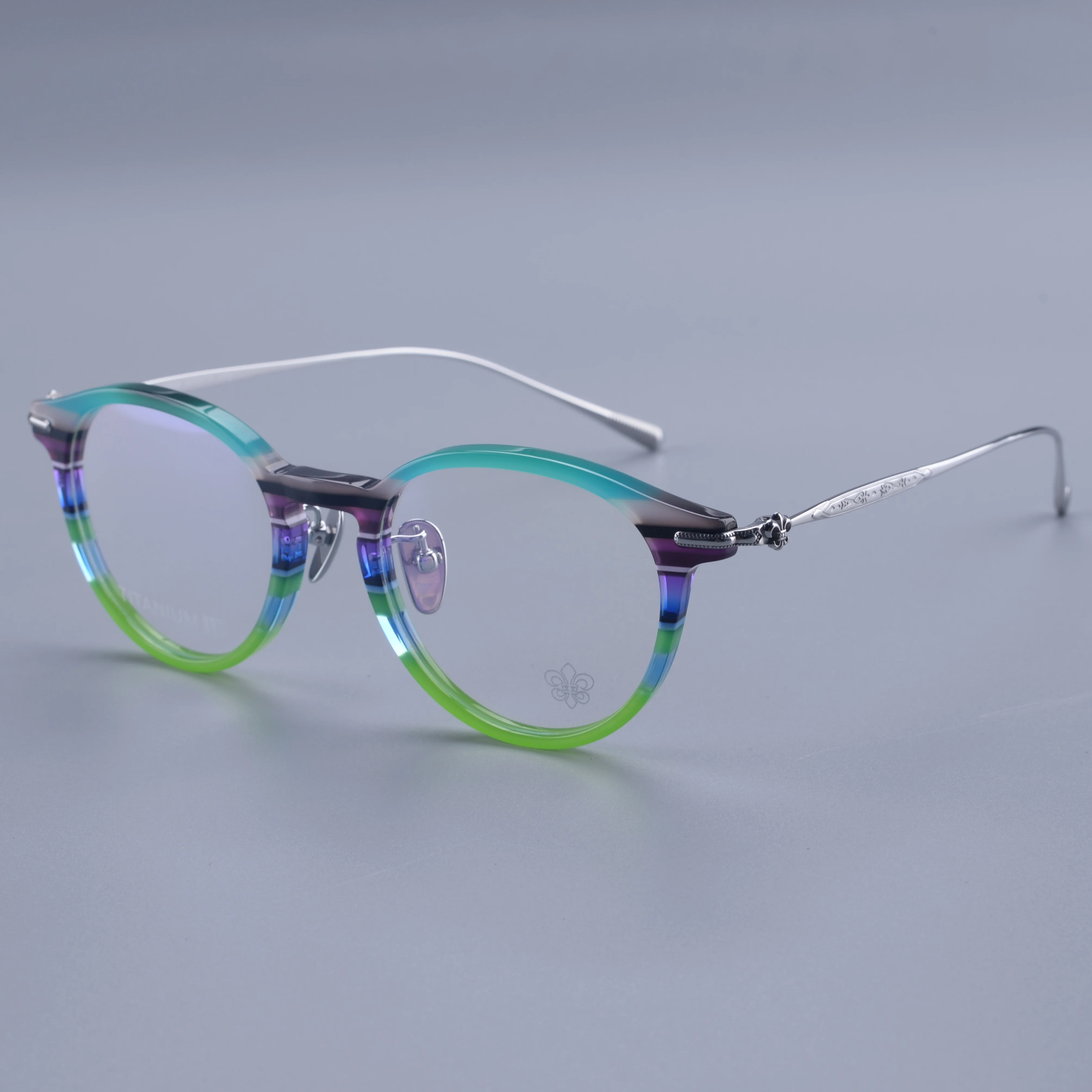 Fashion Trend High end Brand New Acetate Women's Glasses Frame Casual Exquisite Personalized Color Matching Men's Luxury Glasses