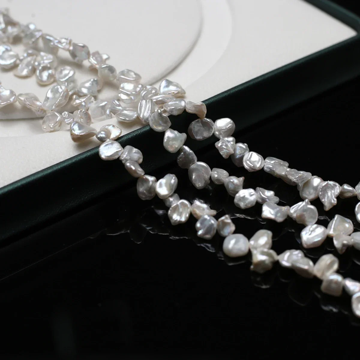 6-8mm High Grade 6A Glossy Luminous Petal Baroque Freshwater Pearls Irregular Loose Beads For Ladies Handmade Jewelry Craft