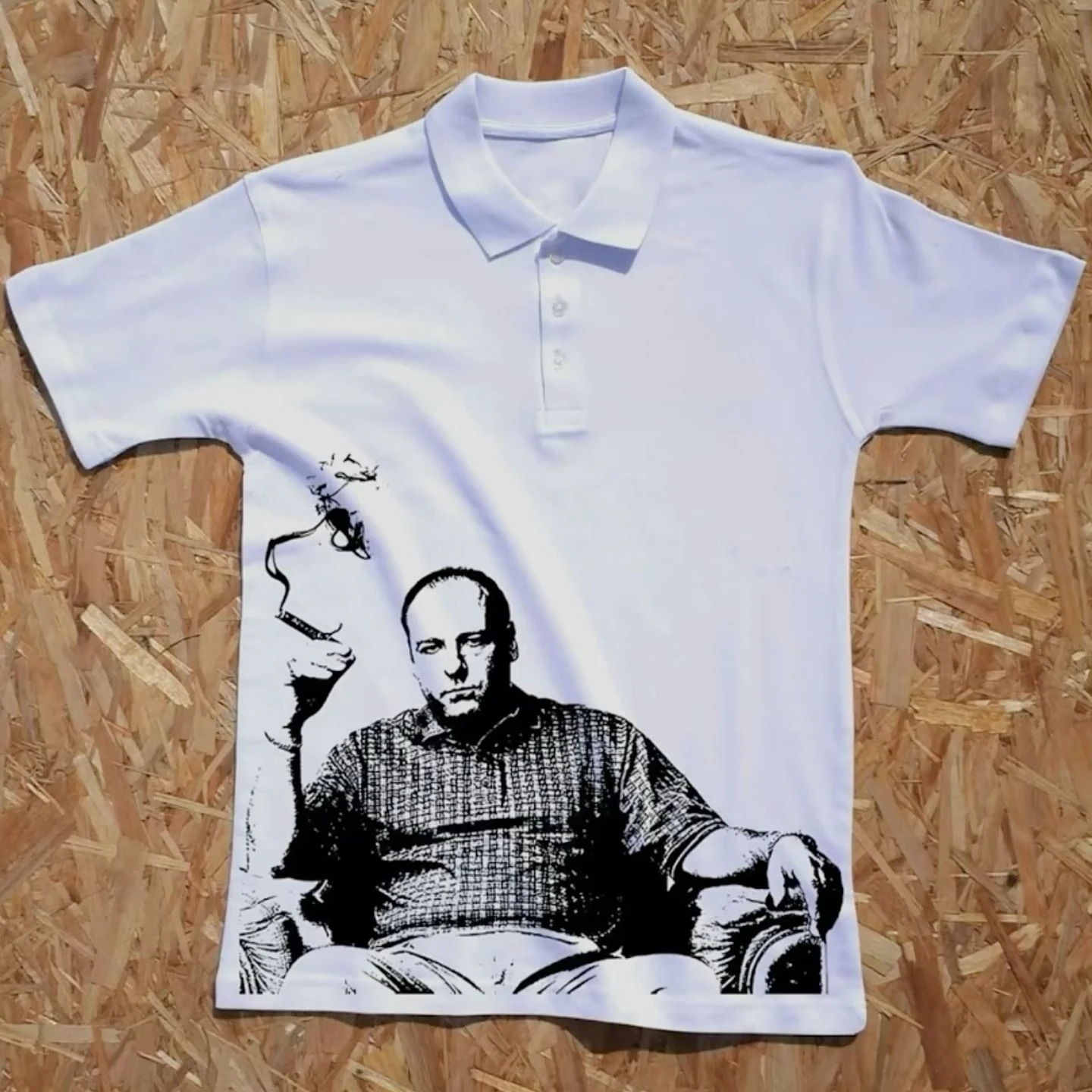 Tony Soprano  Y2K Polo Shirt Print Rock Goth Fashionable Hip Hop Oversized T-shirt Button-down Collar Shirt Punk Casual Tee