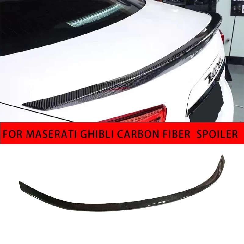 Fits 2017-2021 Maserati Ghibli Rear Trunk Spoiler Wing  WALD ASPEC Style Carbon Fiber CF