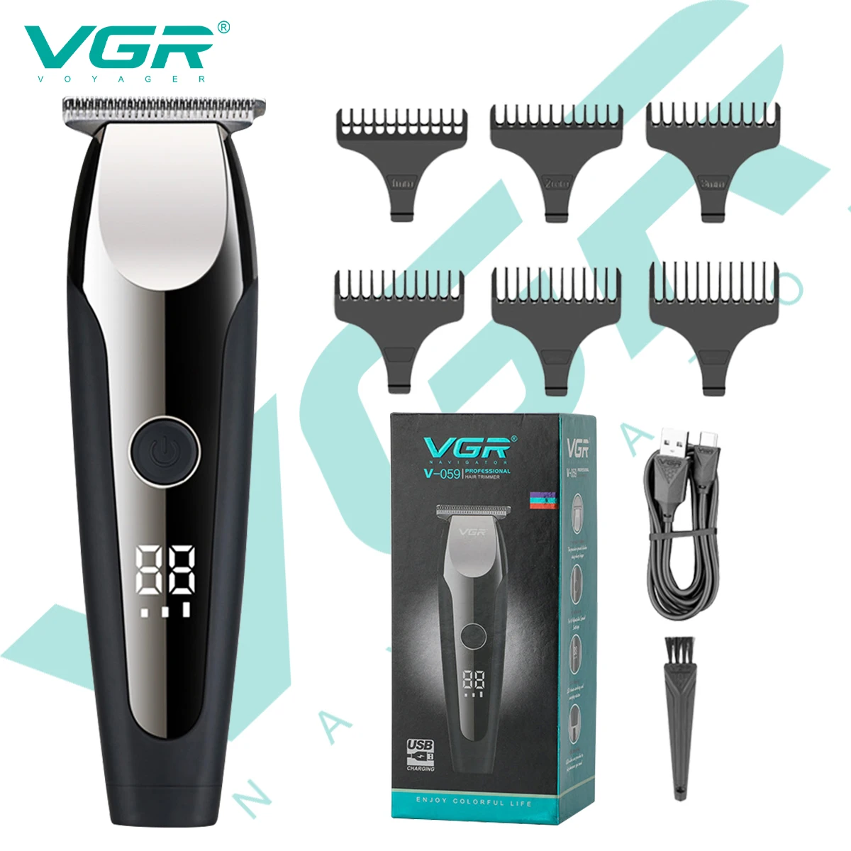 

VGR 059 Professional Rechargeable Hair Clipper Electric Hair Clipper Men's Hair Trimmer