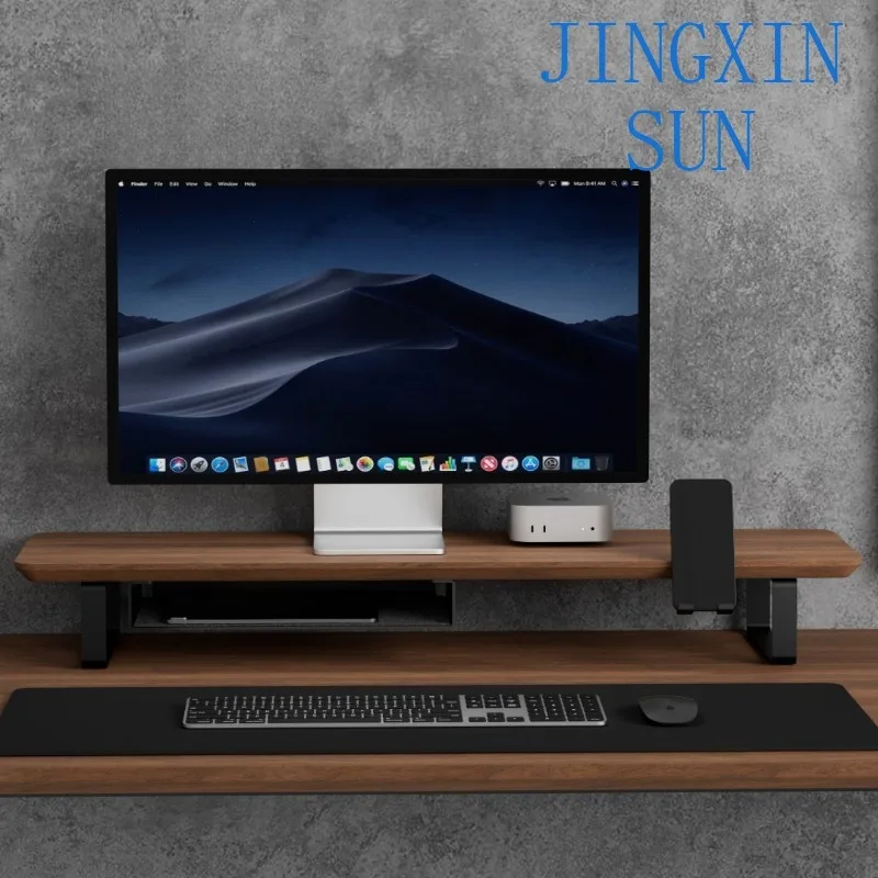 Monitor Heightening Rack Desktop Computer Racks Multifunctional Wood Storage Rack Aesthetic Bedroom Organiser Racks Furniture
