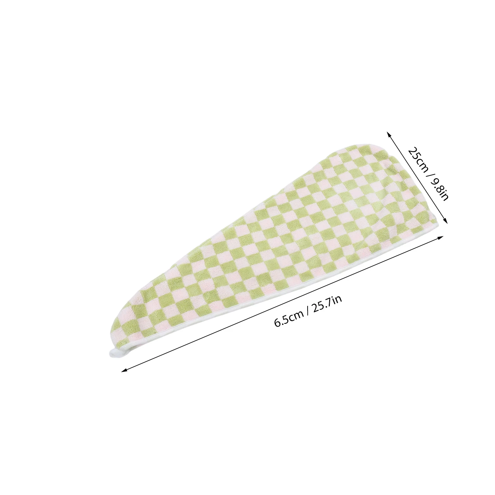 2 Buah Penutup Rambut Kotak-kotak Cepat Kering Penyerap Air Handuk Turban Bulu Karang untuk Wanita Handuk Bulu