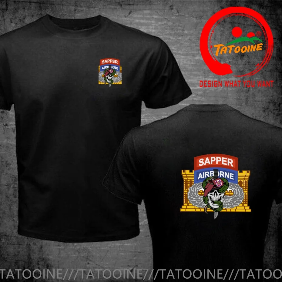 Funny Design US Army 37th ENG Airborne  Shirt Men Fashion Trendy Casual Clothing Stylish Tops Tee Shirt Leisure Tshirt Men's