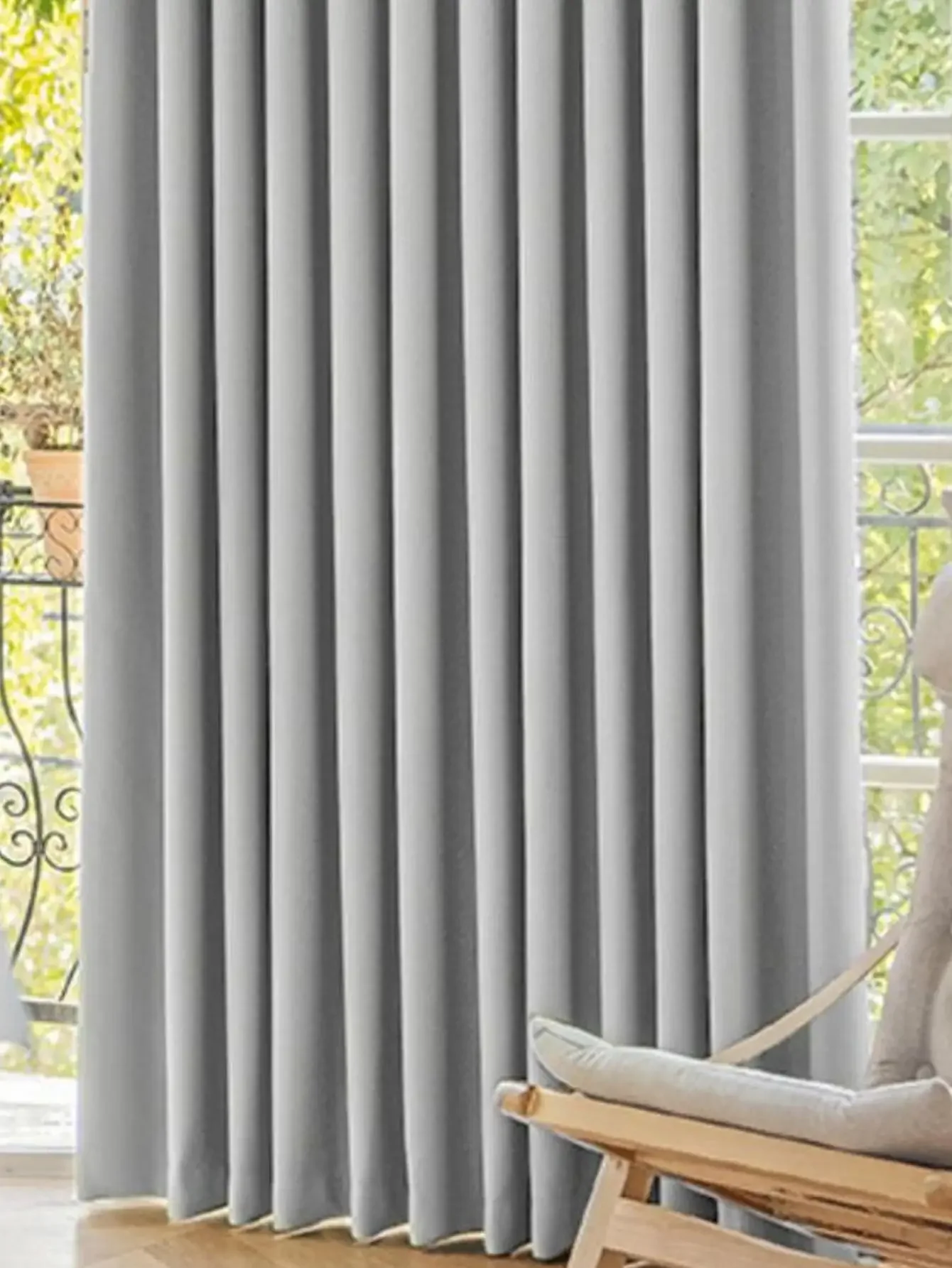 Living Room Curtains 1PC Light Luxury Gray Bedroom