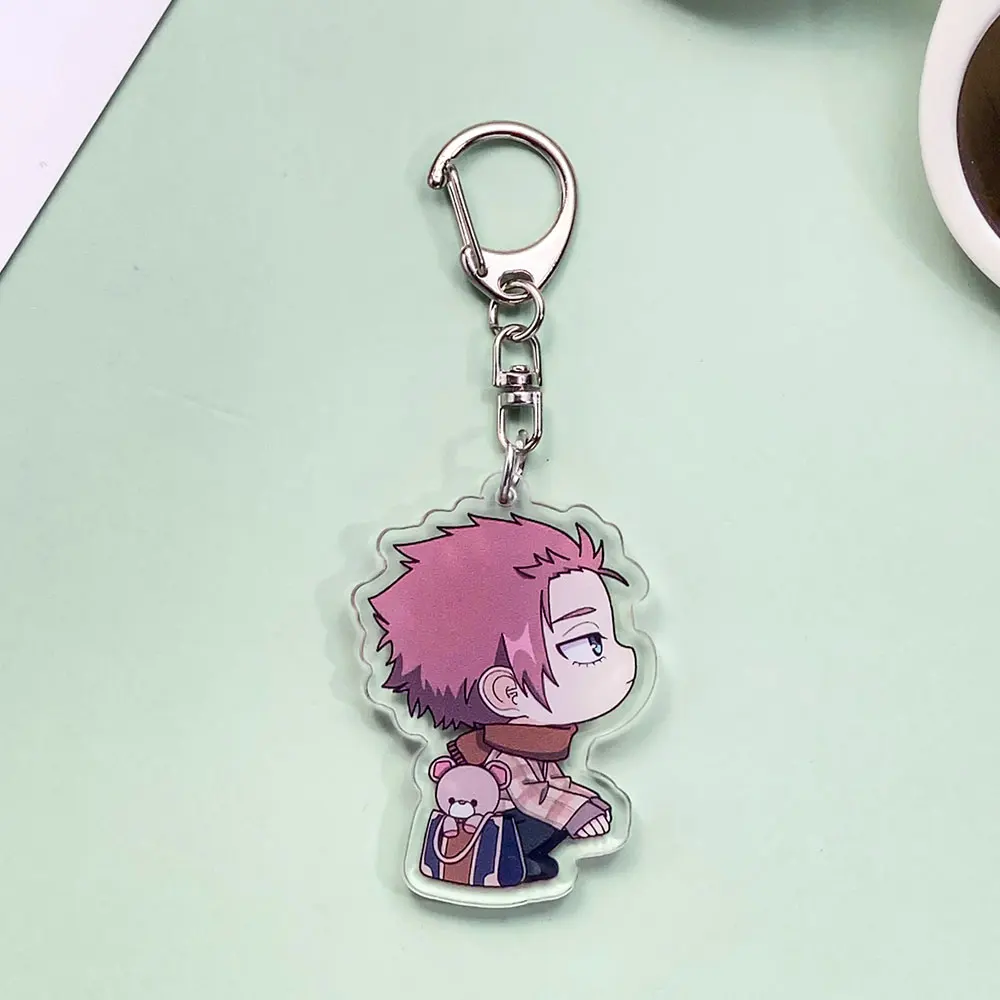 شخصيات أنيمي الأزرق قفل الدب الاكريليك سيارة المفاتيح اكسسوارات Kawaii حقيبة سحر ظهره قلادة حلقة رئيسية هدايا للأصدقاء #6