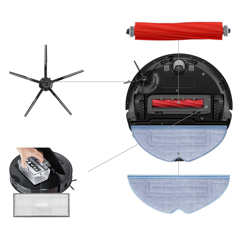 L65A-Main Brushes Replace Main Brushes For Roborock S7 Pro Ultra/S7 Maxv Ultra, Tools