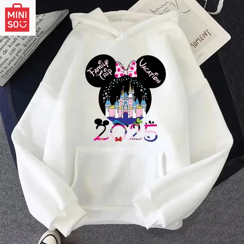 

Harajuku Mickey Mouse Graphic 2025 Print Disney Casual Sweatshirt Winter Autumn Cartoon Pullover Top Simpe Hoodies Clothing