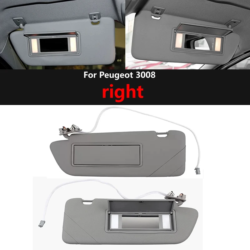 1pcs Car Sun Visor 8163EG ABS Interior Sunshade Sun Exposure 98158119ZQ Replacement for Peugeot 3008
