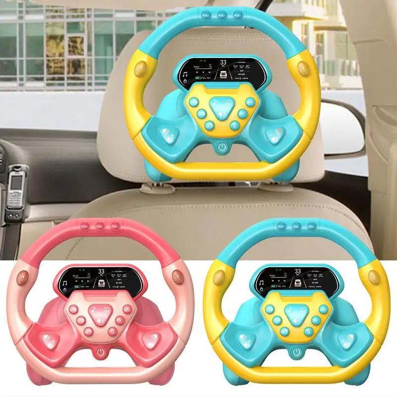 

Steering Wheel Toy Simulate Driving Car Steering Educational Copilot Stroller Steering Wheel Vocal Toys Pretend Driving Toy