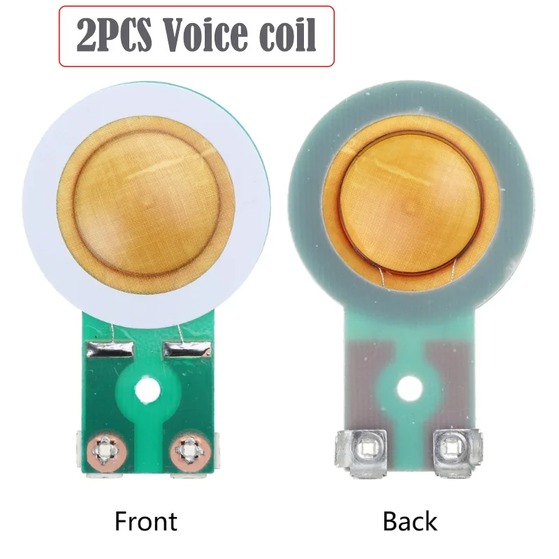 2Pcs 25.5/24.5mm Horn Treble Film Resin Membrane Drive for Head Tweeter Voice Coil for Streaming Music or Internet Rad Radio Ser