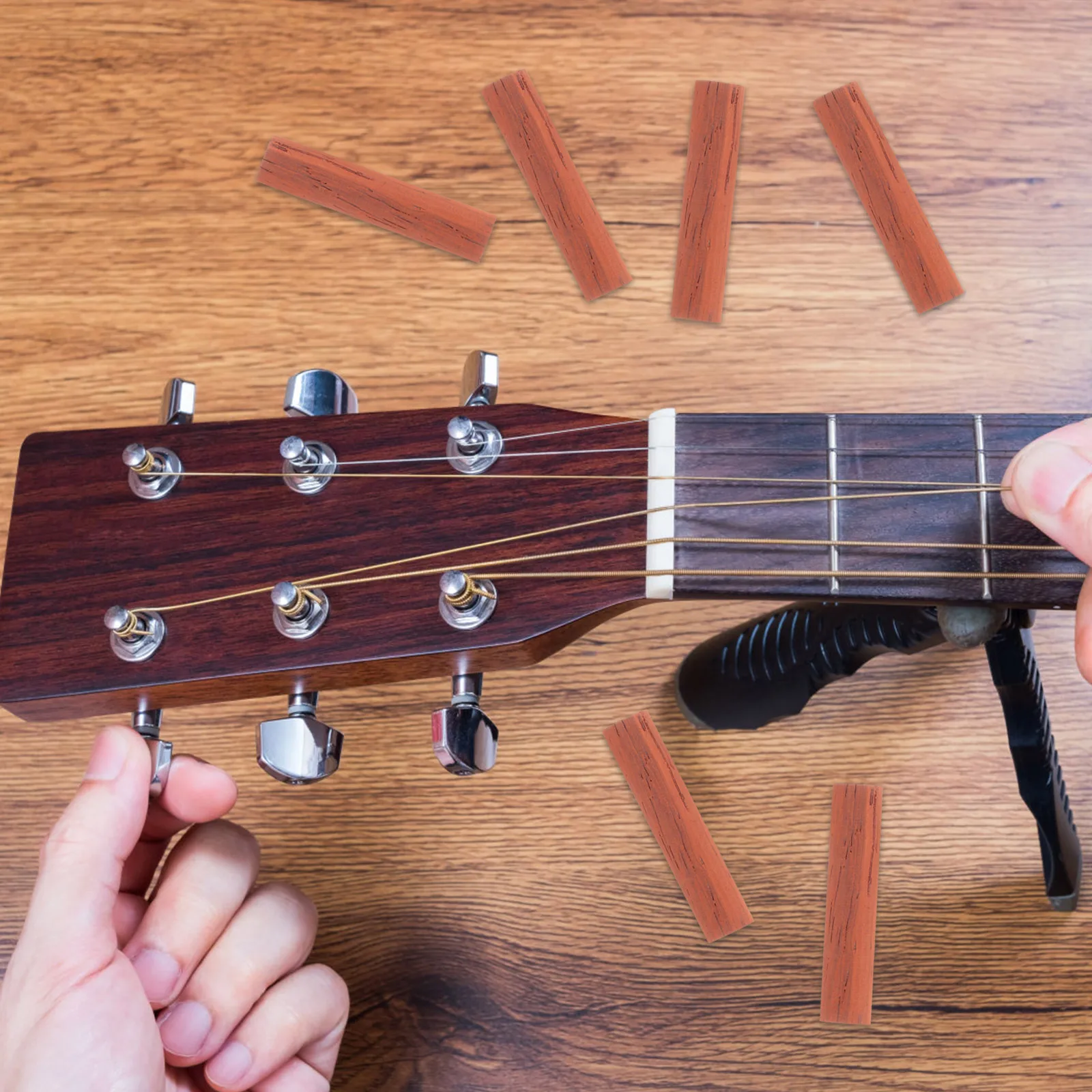 

8pcs Wood Bass Repairing Tools Tube Covers For Electric Fittings Guitar Repair Guitar Fittings Bass Supplies Parts Accessories