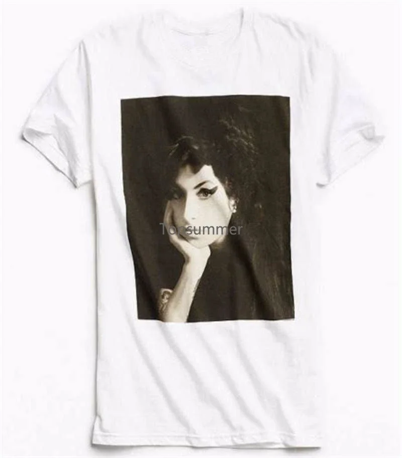 New Fashion T Shirt Cotton T Shirts Crew Neck Short-Sleeve Printing Machine Amy Winehouse Amy Winehouse T Shirts For Men