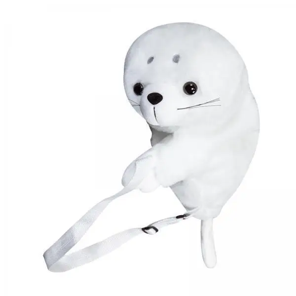 Creative Plush Seal Backpack Cute Tote Daypack Girls Travel Shoulder Bag for Children Gift Accessories