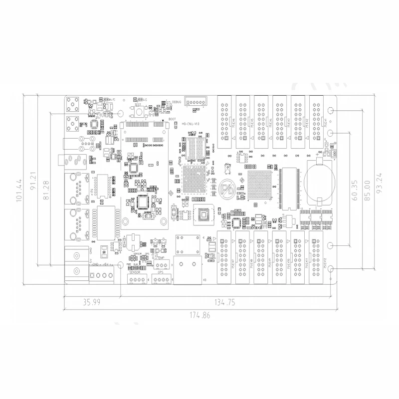 Huidu C16L control card with 650000 pixel LED full-color display screen asynchronous sending card WIFI 4G remote control video