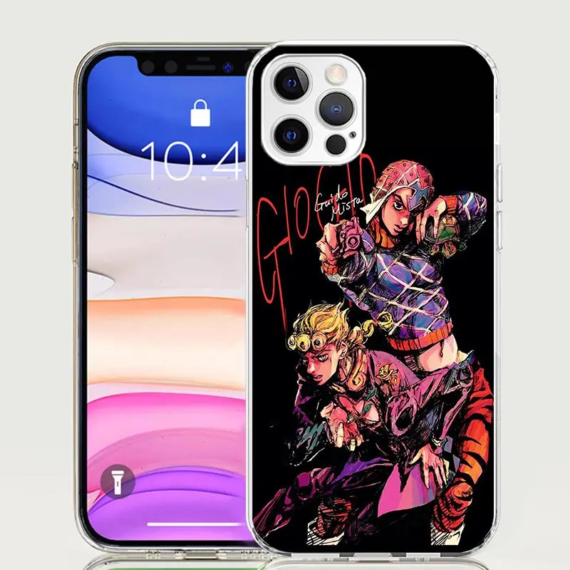 JoJo Bizarre Adventure Golden Wind Phone Case For iPhone 16 15 Plus 11 14 Pro Max 13 12 Mini XS X 7 8 + SE Pattern Customized Co