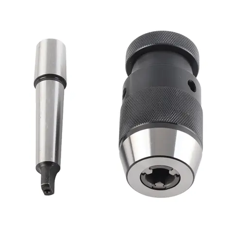 1‑16mm Capacity 45# Steel Self Tighten Keyless Lathe Drill Chuck with MT2‑JT3 Taper Arbor Keyless Lathe Drill Chuck