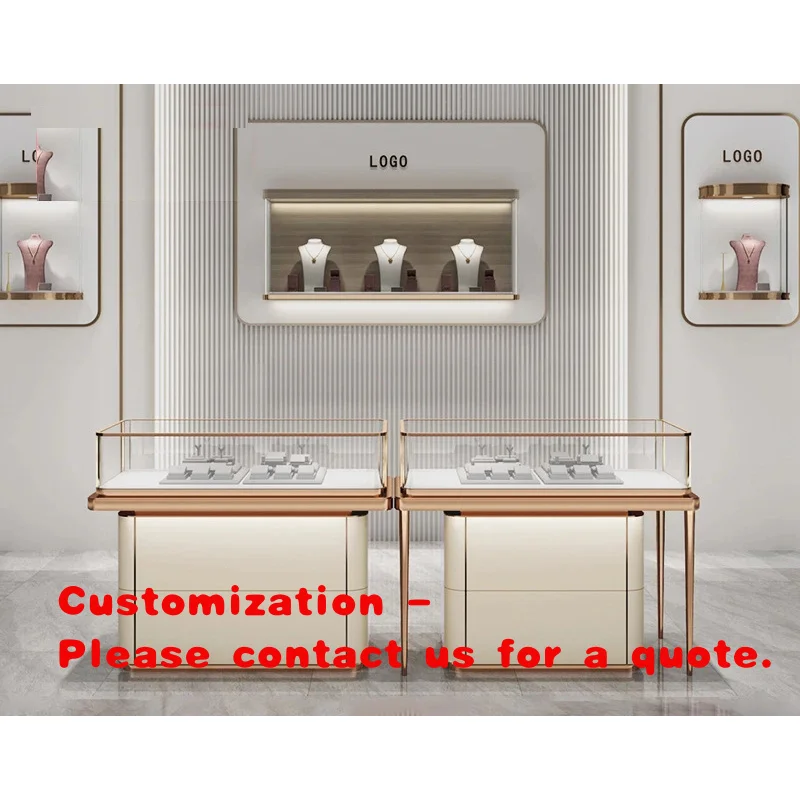 custom.Custom Modern Eco-Friendly Freestanding Jewelry Display Cabinet Jade Jadeite Gold & Silver in Shopping Mall Bouti