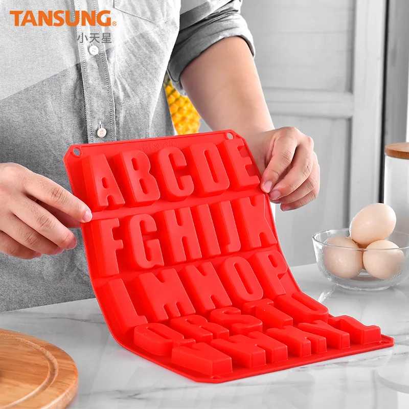 LMM chocolate mold, letter silicone mold cake baking utensils DIY ice grid