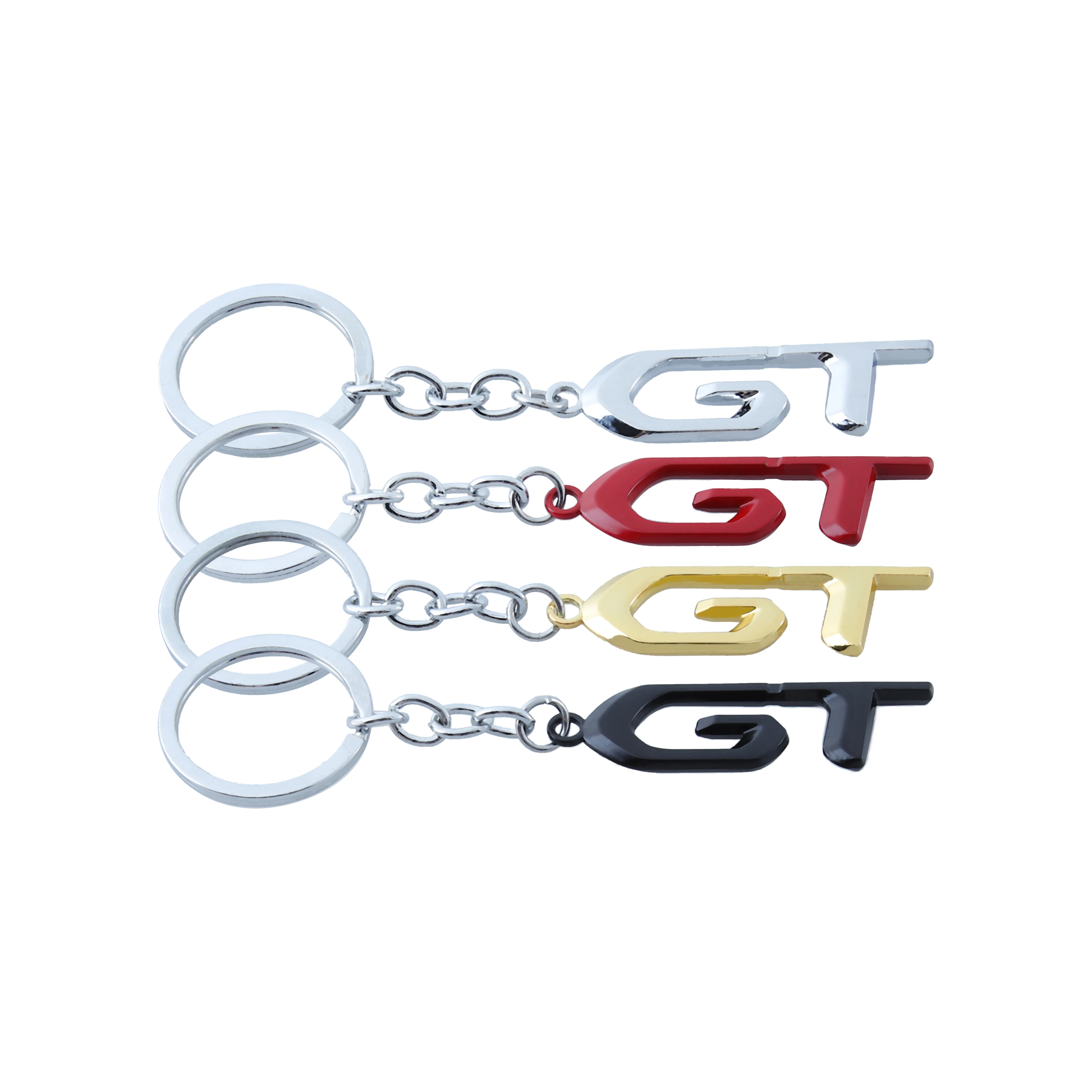 GT emblem keychain for car key rings, a premium metal keychain exclusively for cars, trucks, and SUVs, making it the ideal gift