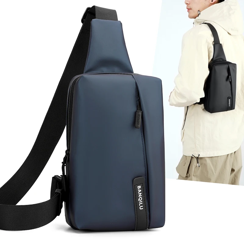 Men's chest pack ins waterproof messenger bag fashion locomotive cycling backpack shoulder bag sports couple fanny pack