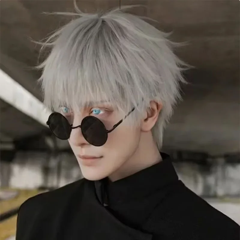 Gojo Satoru Glasses Anime Jujutsu Kaisen Gojo Satoru Cosplay Black Glasses Eyewear Sunglasses High Quality Party Men Women Prop