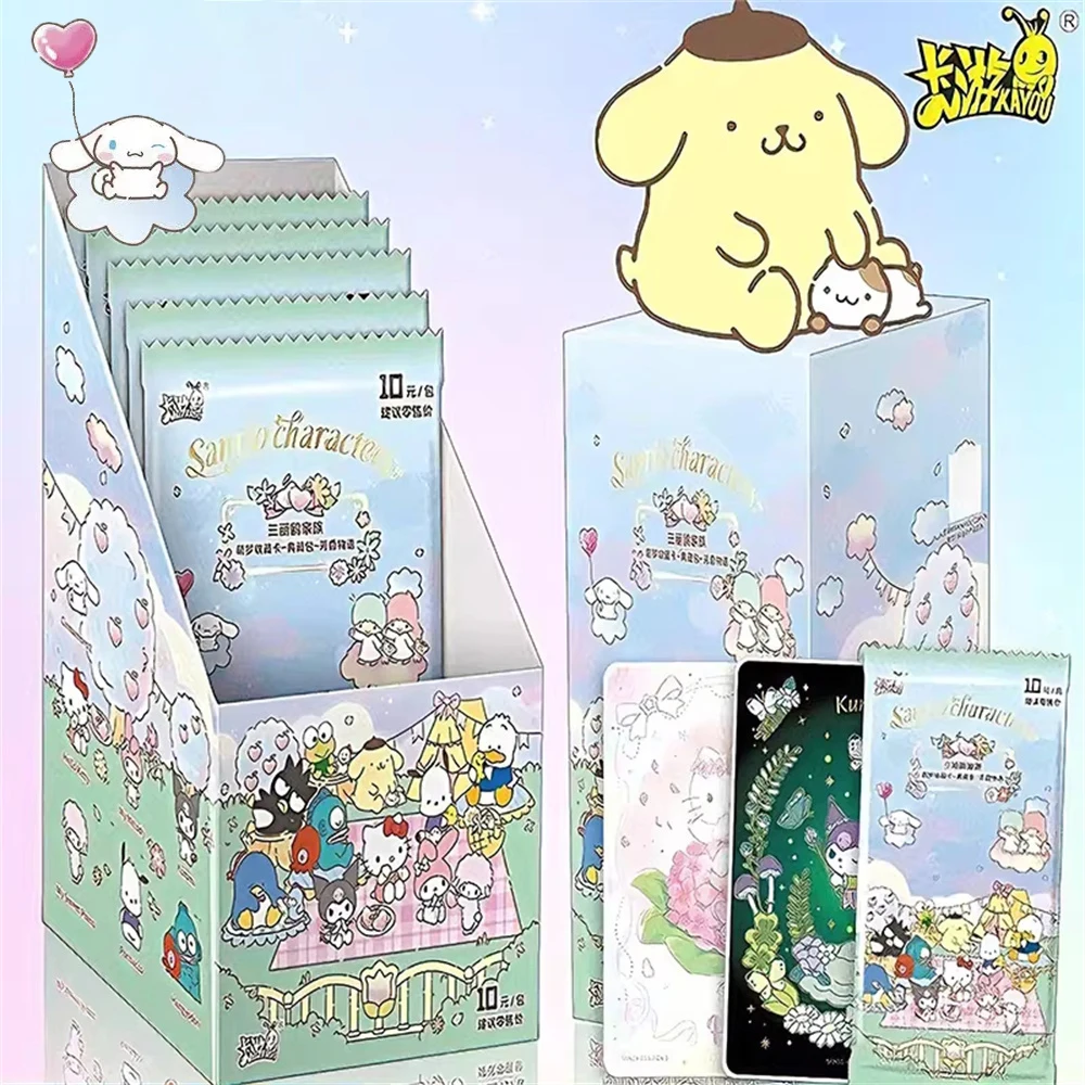 KAYOU Sanrio personajes lindo-tarjeta de colección de sueños paquete Premium juguete de dibujos animados de cuento aromático GR SC AR TGR ST tarjetas regalo de Hello Kitty