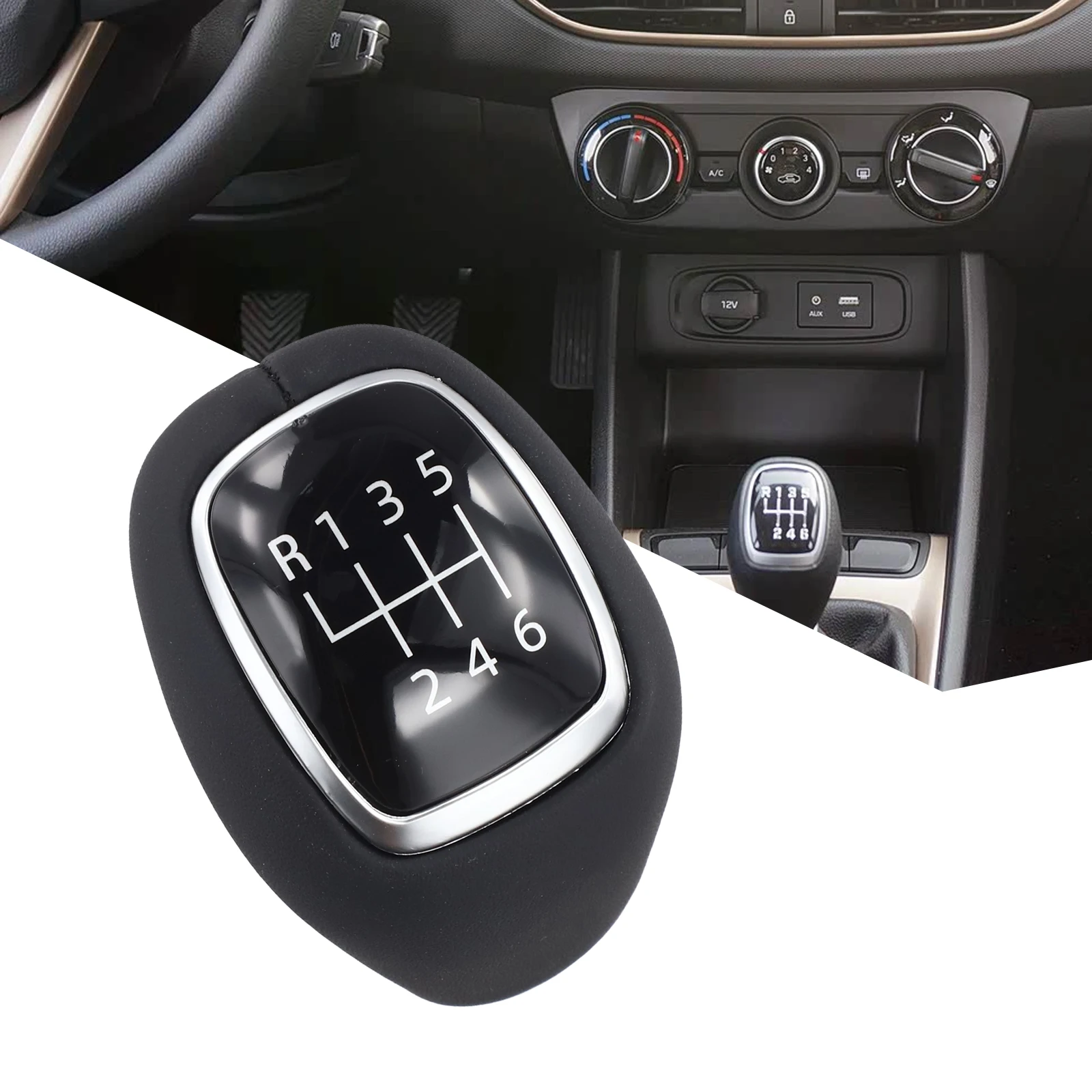 Car Driving Enhancement 8*7*4.5 Gear Shift Knob 6-speed Shift Knob Performance Smooth Gear Transitions Car Driving