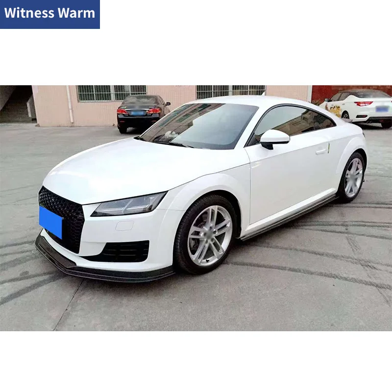For Audi TT 2015-2017 Car Body Kit Carbon Fiber TT MK3 Side Skirts Bumper Extention Body Lip
