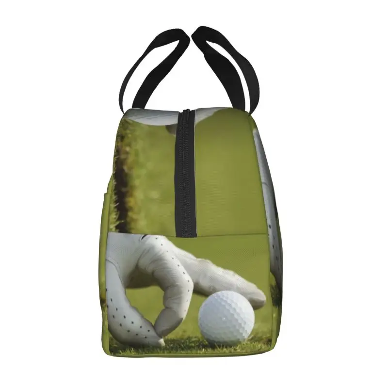 Sport Golf Lover Lunch Bag Women Golfer Reusable Cooler Thermal Insulated Lunch Box for School Multifunction Food Bento Box